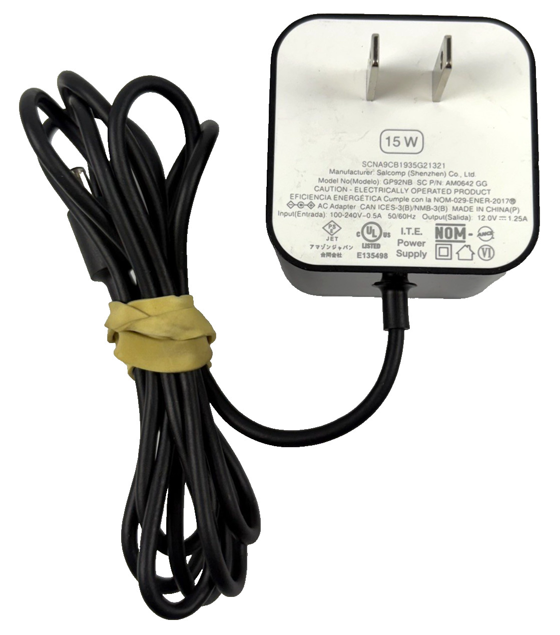 Amazon 15W AC Power adapter GP92NB Black for various compatible devices