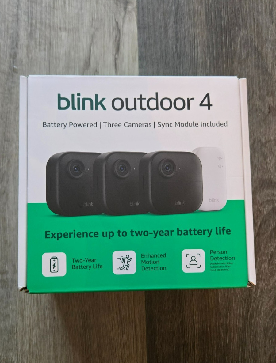Blink Outdoor 4 Wireless Smart Security 3 Camera, 2 Year Battery Life, 1080p HD