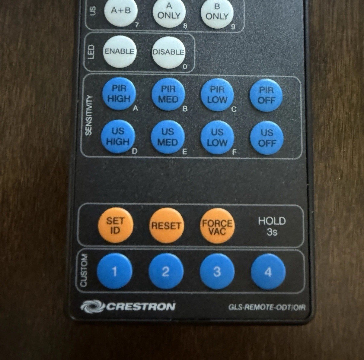 Crestron GLS-REMOTE-ODT/OIR IR Setup Remote Control for GLS Occupancy Sensors
