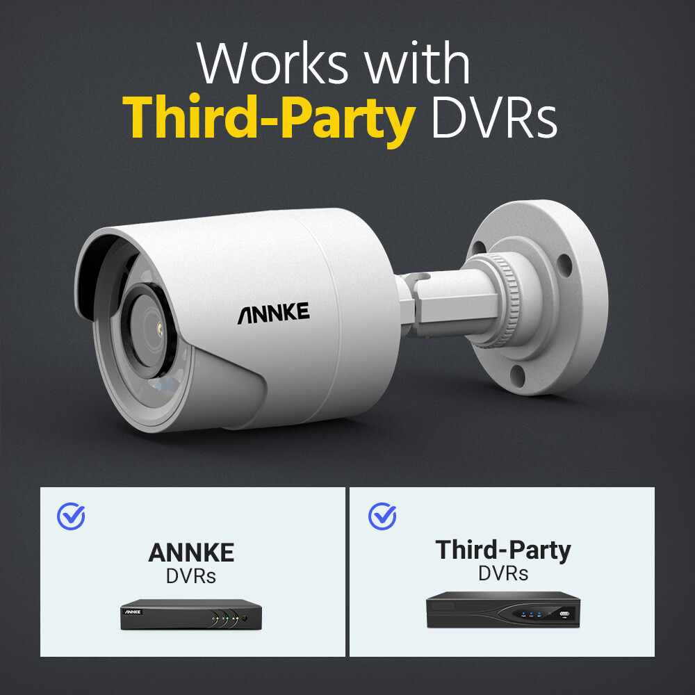 ANNKE HD 1080P Outdoor 2MP TVI 4IN1 Security Camera EXIR Night fit for TVI DVR