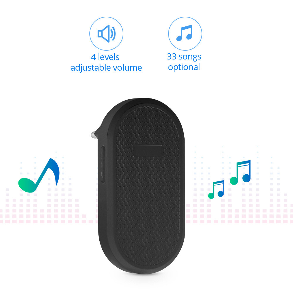 KERUI Wireless Doorbell Chimes 4 Volume Levels Receiver Long Range Remote Button