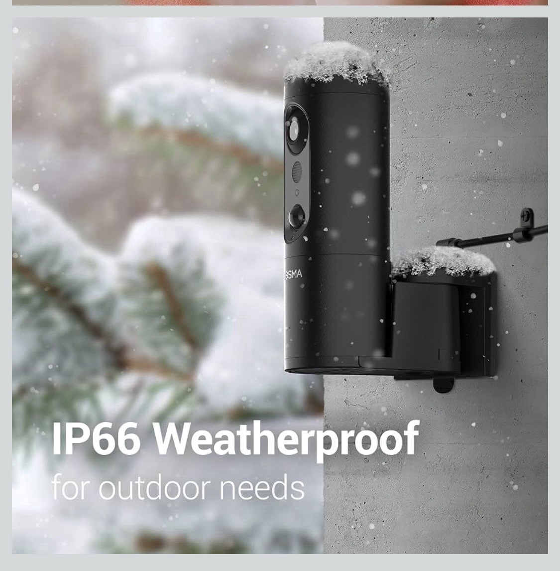 BOSMA EX Pro Wired 2K Security Camera Outdoor, 2.4 GHz WiFi,