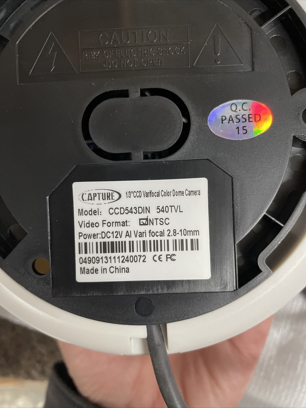 Capture CCD543DIN 2.8-10mm Variable focus dome camera