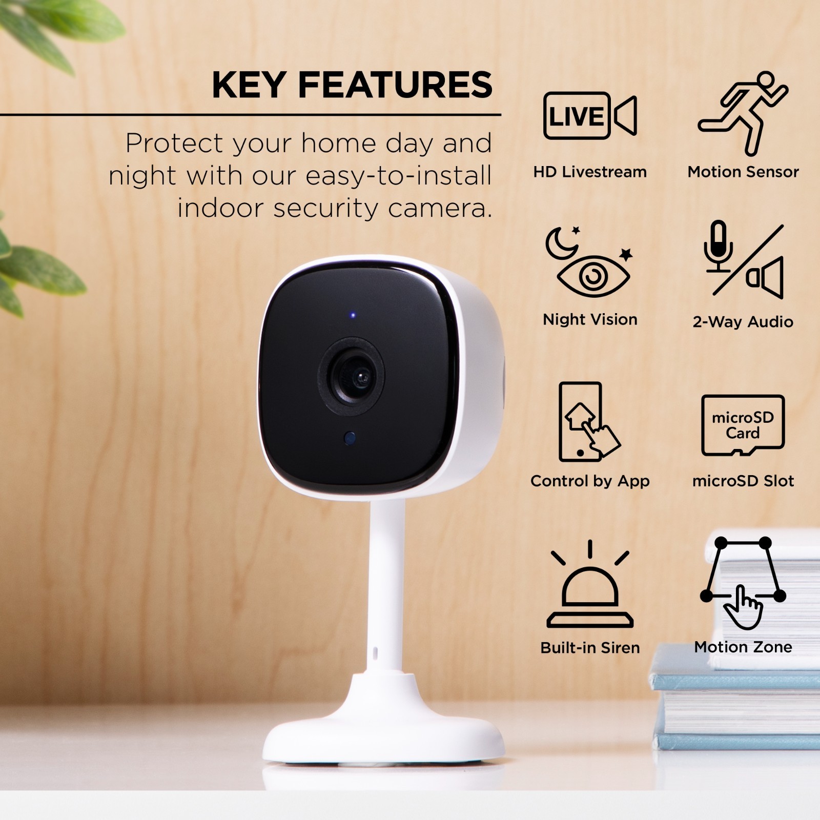 Merkury Smart 1080P Indoor Camera Free Shipping No Import Fees