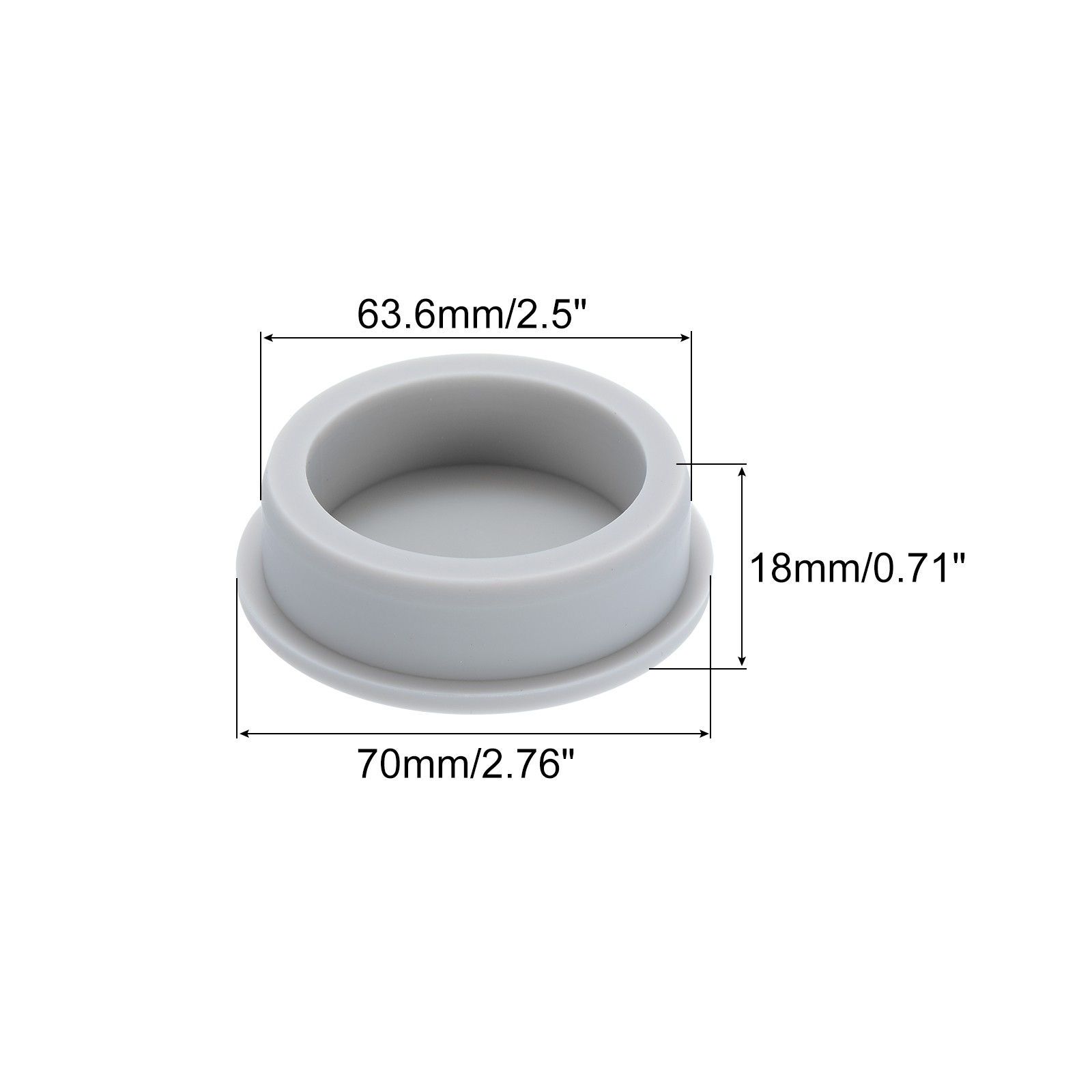 High Temp Silicone Plugs Mount Dia 63.6mm 2.5″ T Shaped Rubber Stopper