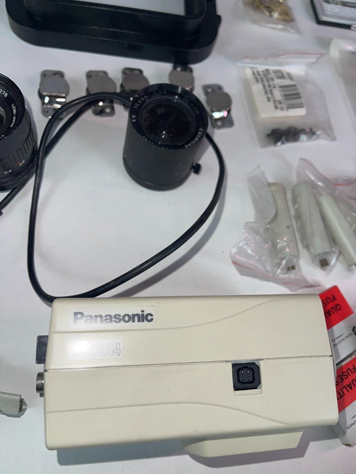 Large Lot CCTV Camera Lenses Panasonic Fujinon Parts UNTESTED AS-IS