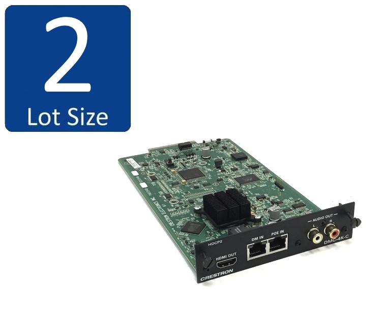Lot of 2 Crestron DMC-4K-C HDCP2 HDBaseT Certified 4K DigitalMedia 8G Input Card