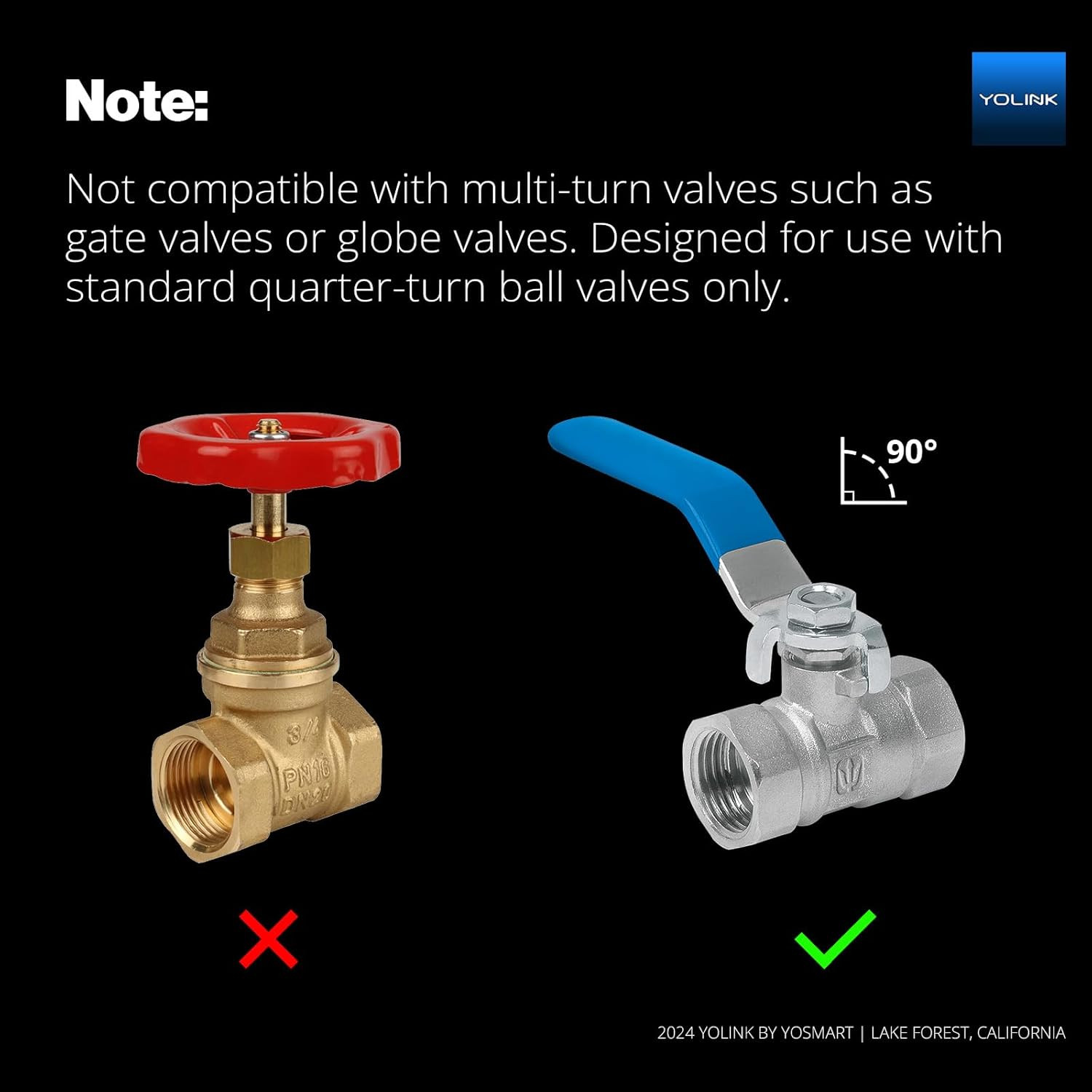 Yolink Smart Water Valve Controller, with Valve Operator, Easy No-Plumber DIY In