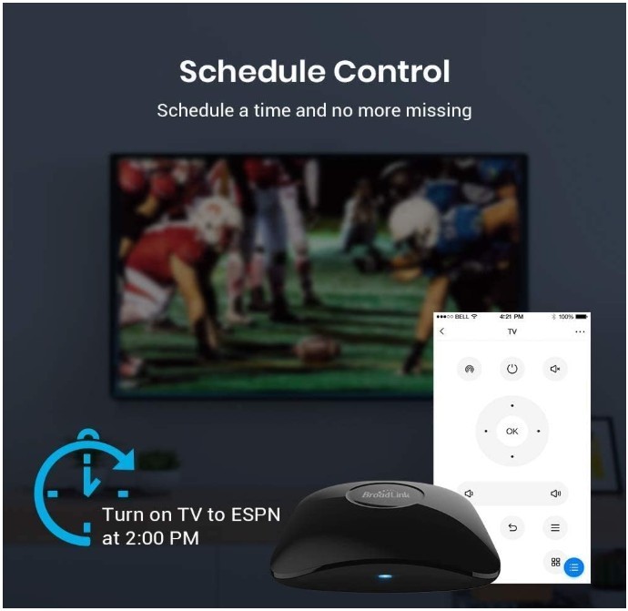 BroadLink RM4 Pro IR/RF Universal Remote Smart Hub WiFi