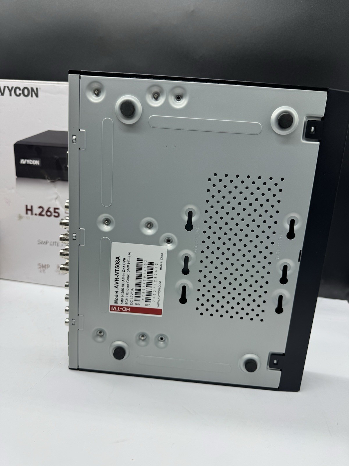 AVYCON AVR-NT508A 8CH H.265 HD-TVI DVR 5MP Security Recorder No HDD Tested