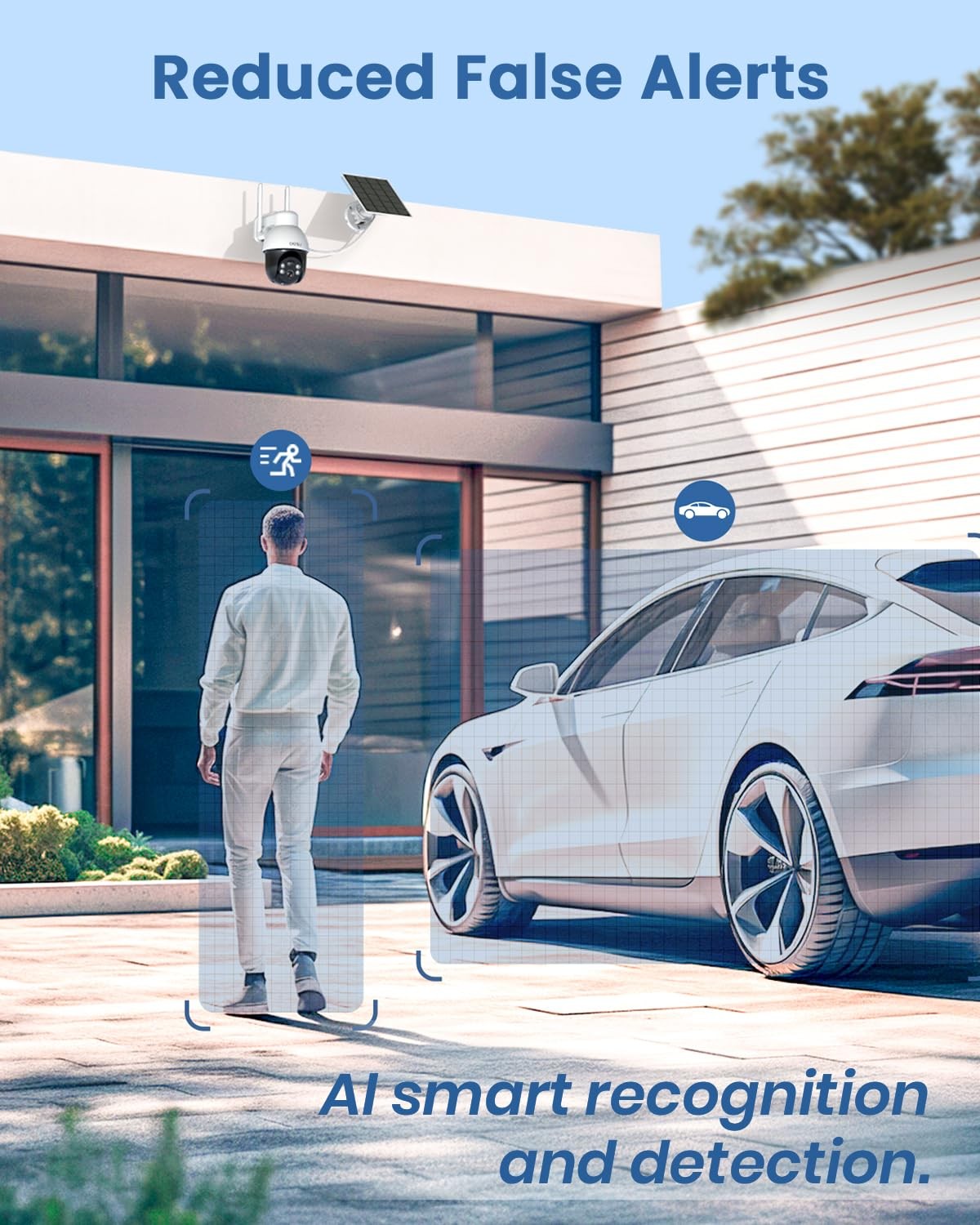 3K 5MP Solar Wireless Outdoor PTZ 360° Smart Tracking