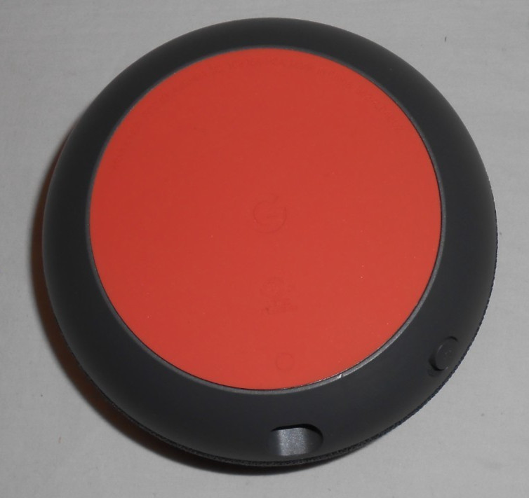 Google Home Mini Smart Speaker Charcoal & Orange Model H0A – Works CLEAN NICE