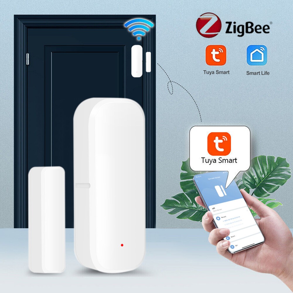Tuya Zigbee/WiFi Smart Door Sensor Window Door Open Closed Detectors Smart Home
