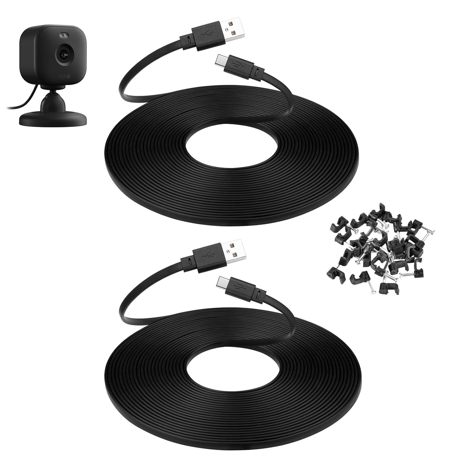Smays 30 Ft Power Cord for Blink Mini 2 Security Camera, Blink Outdoor 4, Long U
