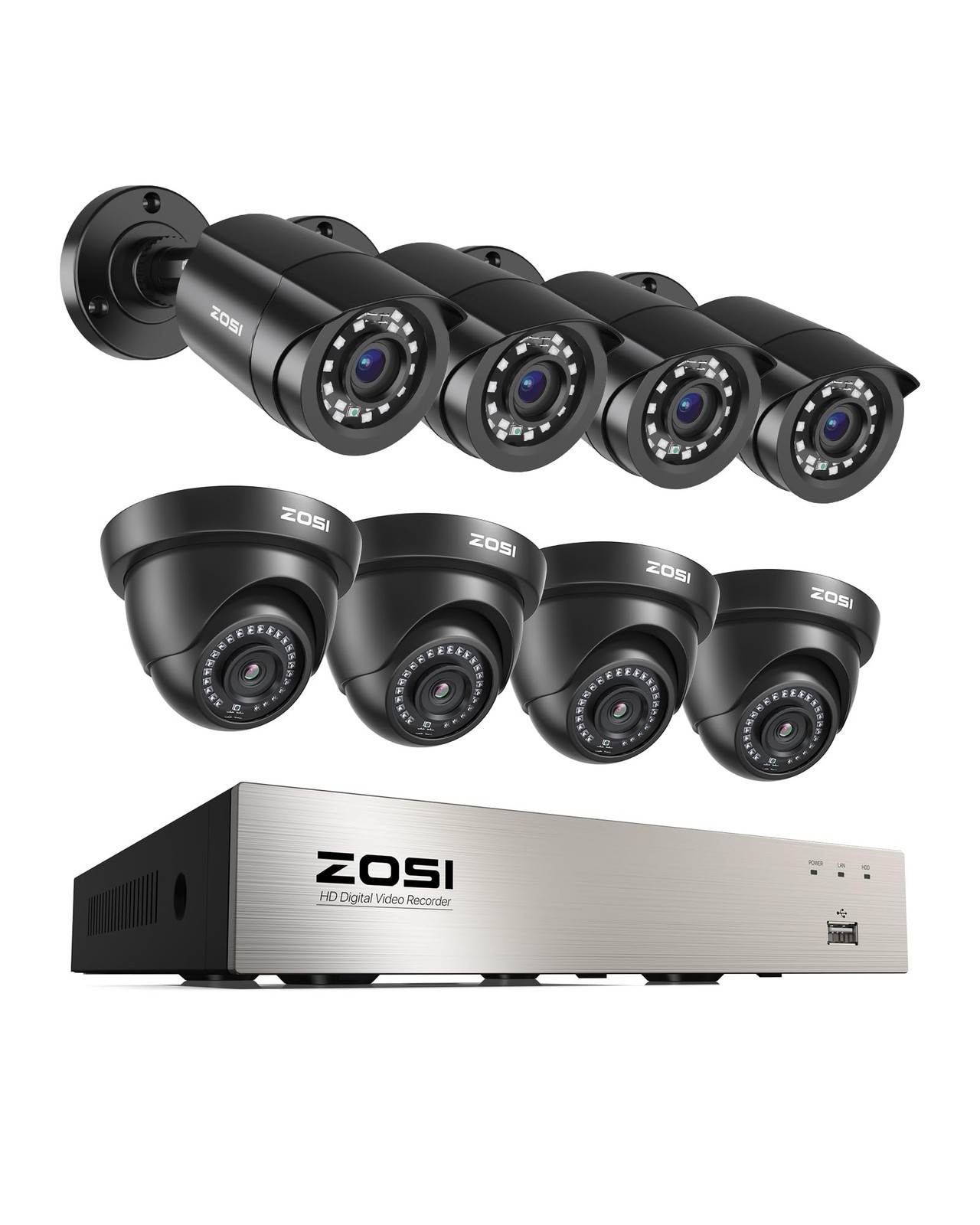 8CH 3K Lite Security Camera System with AI Human Vehicle Detection, 8 x 1920T…