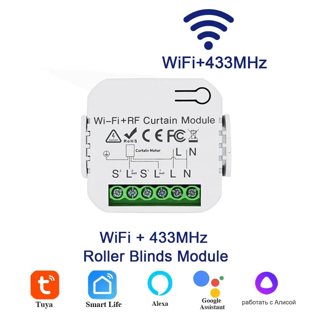 Wifi Smart Switch with RF 433Mhz Remote Tuya Smart Life Alexa Google App Voice C