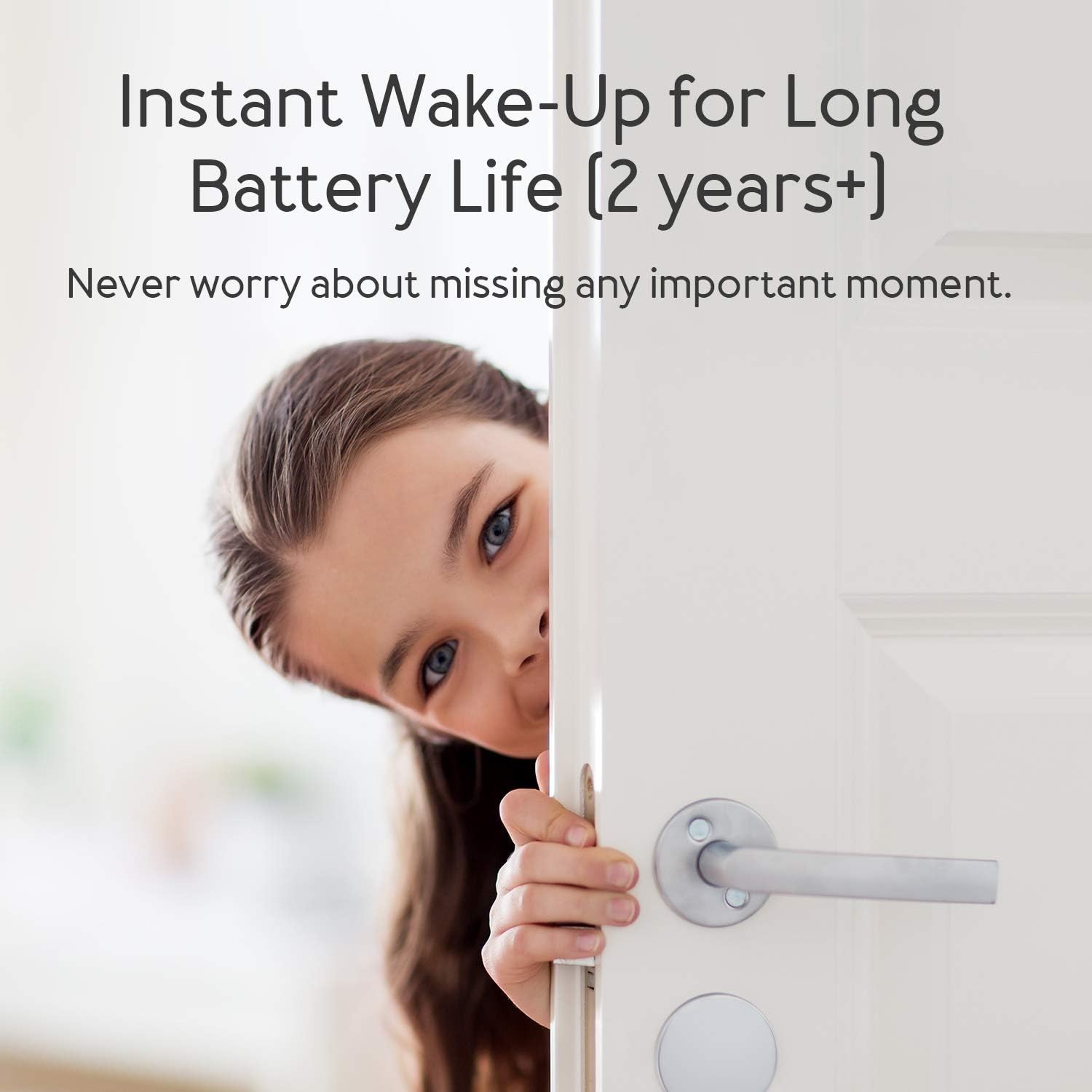 Z-Wave Plus Smart Door Sensor for Home Security with Magnetic Contact System