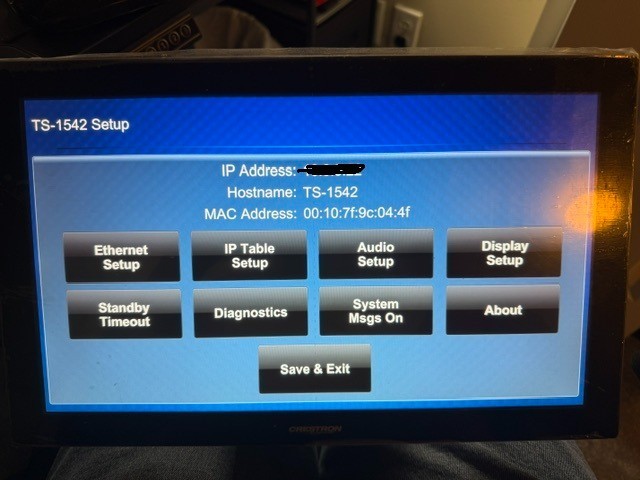 Crestron TS-1542-TILT-B-S 15.6 inch HD Tabletop Touch Screen