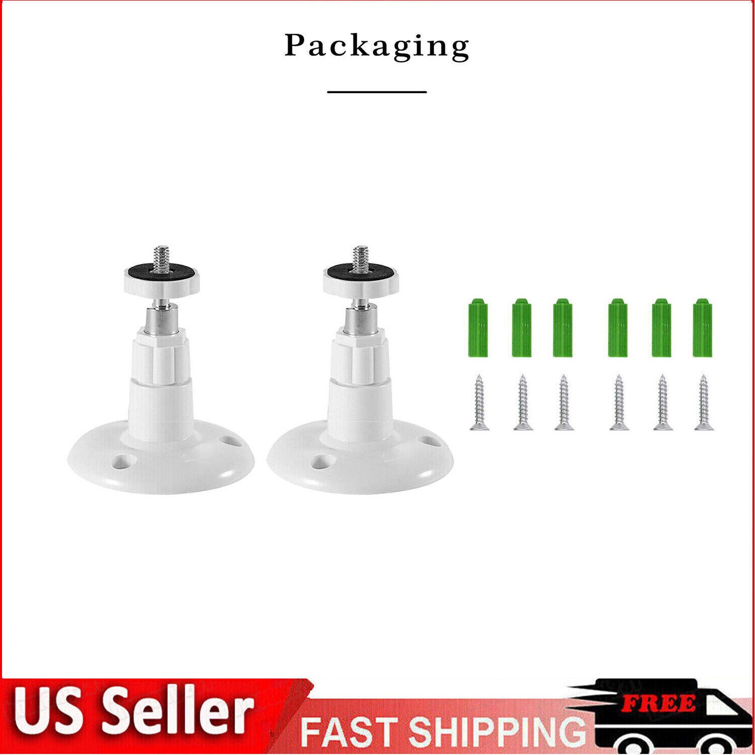 4PC 360° Adjustable Wall Mount for Arlo Pro 4/3/2, Arlo Ultra Eufy Cam 2C Camera