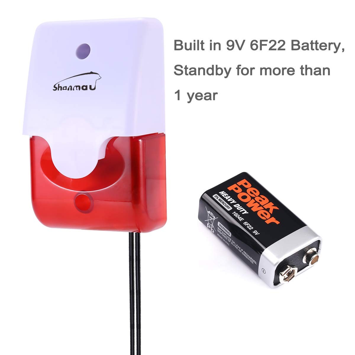 High / Low Water Level Sensor Detector Alarm 120 dB Red Strobe Siren, Adjusta…