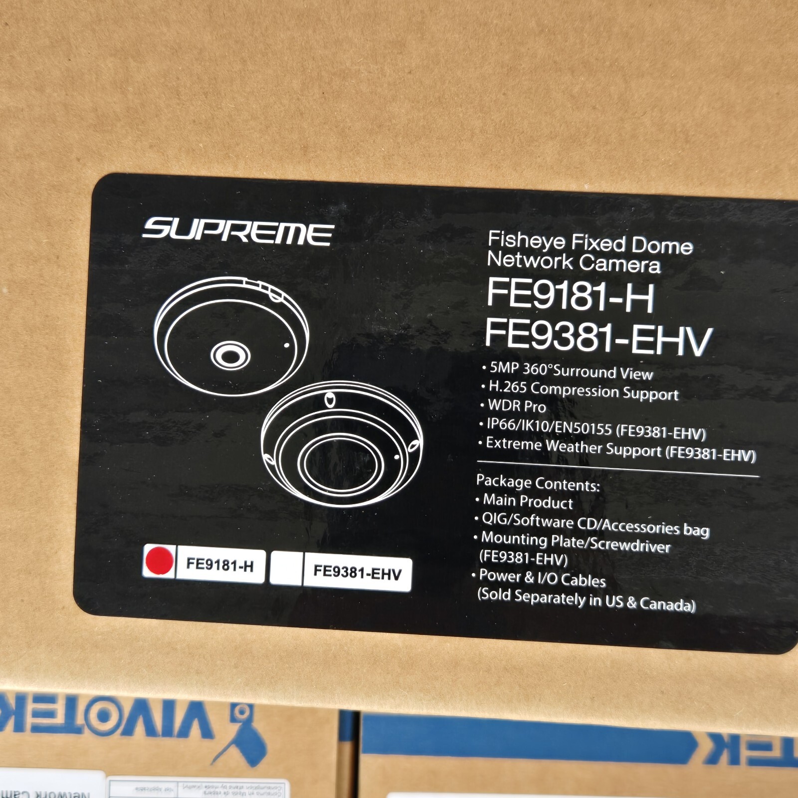 Vivotek FE9181-H Fisheye Fixed Dome Network Camera 360 Degree WDR PRO New