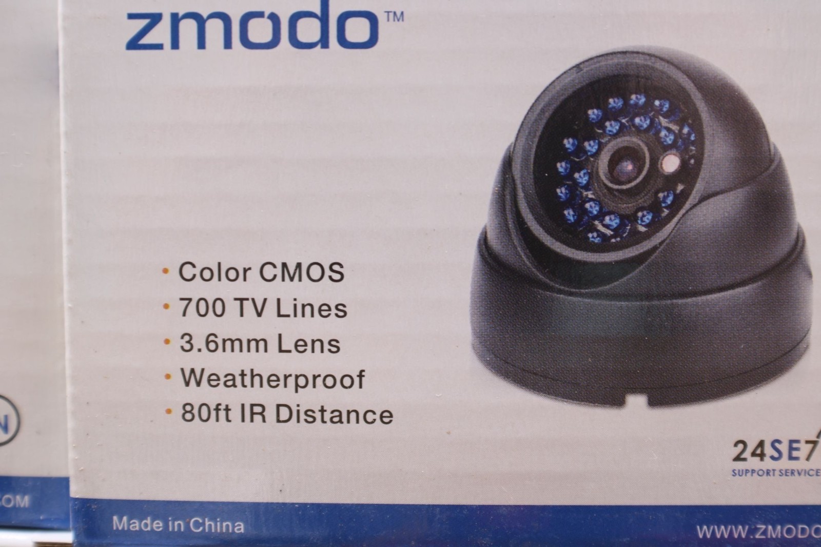 NEW Zmodo Dome Outdoor Camera Kit Weatherproof Infrared Night Vision 3.6mm Lens