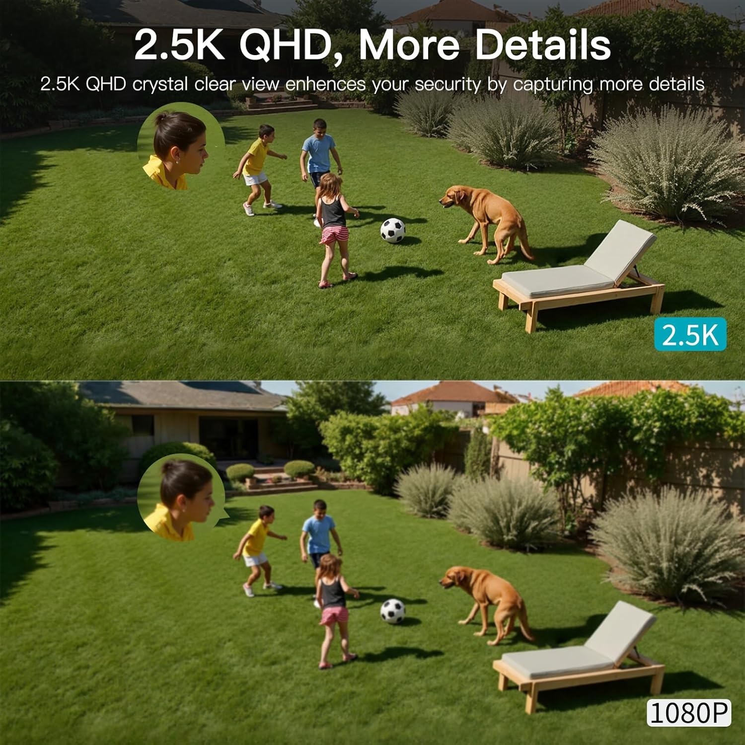 Smart Dual-Band 2.5K Security Camera with Instant Motion Alerts & Night Vision