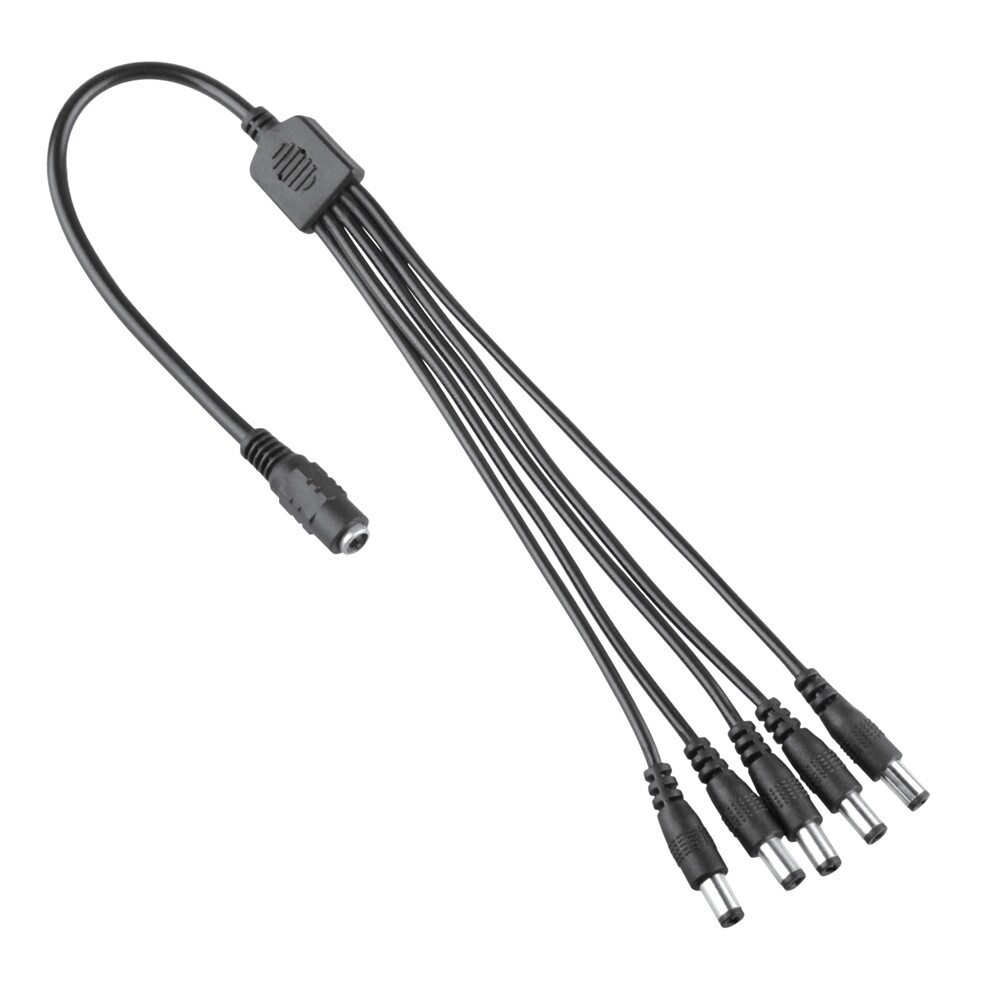 20AWG DC 1 to 5 Way Cable Splitter Adapter For Guitar Effect Power Supply Cord