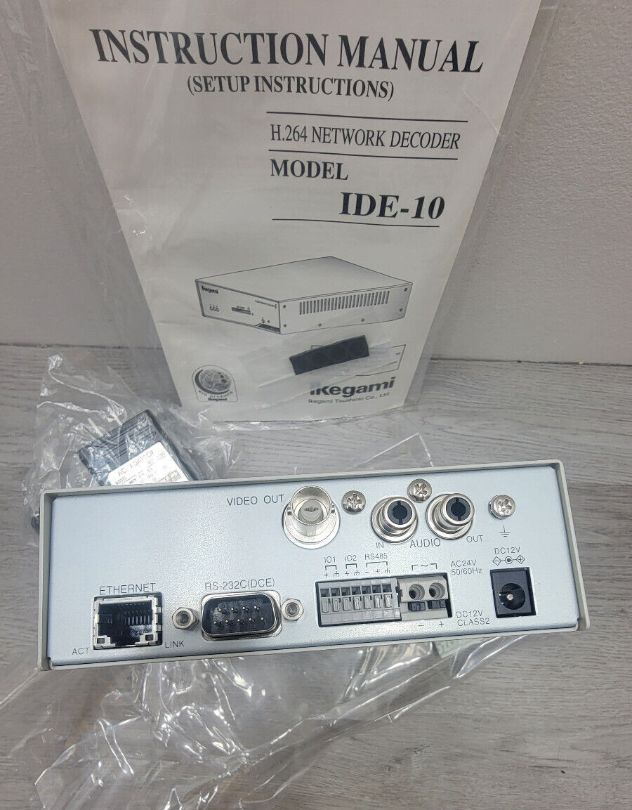 Ikegami IEN-10 H.264 High Quality Video Encoder w/Audio, PoE Made In Japan