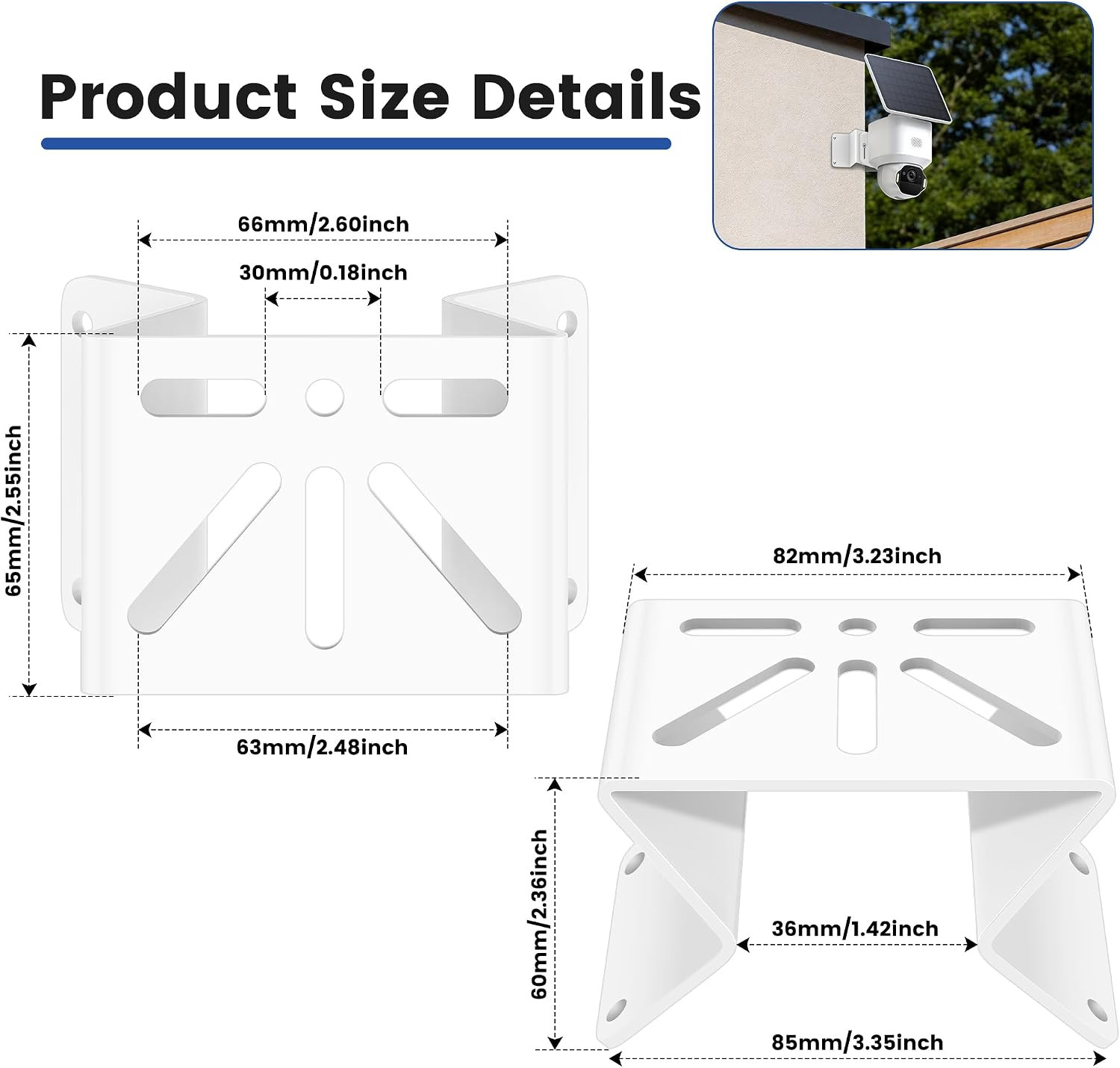 1 Pack Metal Mounting Corner Bracket for Security Camera, Wall Corner Mount