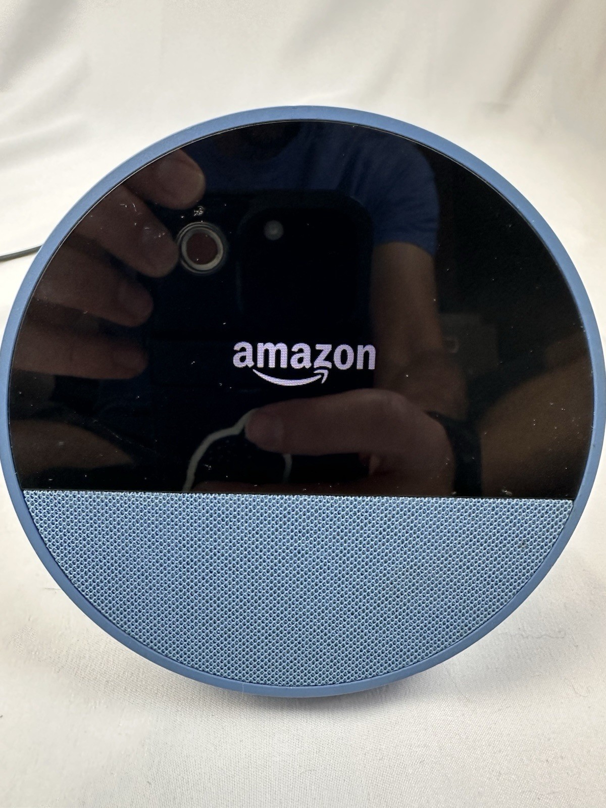 Amazon Echo Spot Smart Alarm Clock Alexa Ocean Blue BV84J9 Used Working