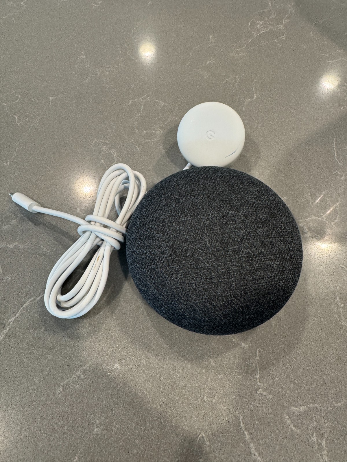 Google Home Mini Smart Speaker – Charcoal – Model H0A w/Original Power Adapter