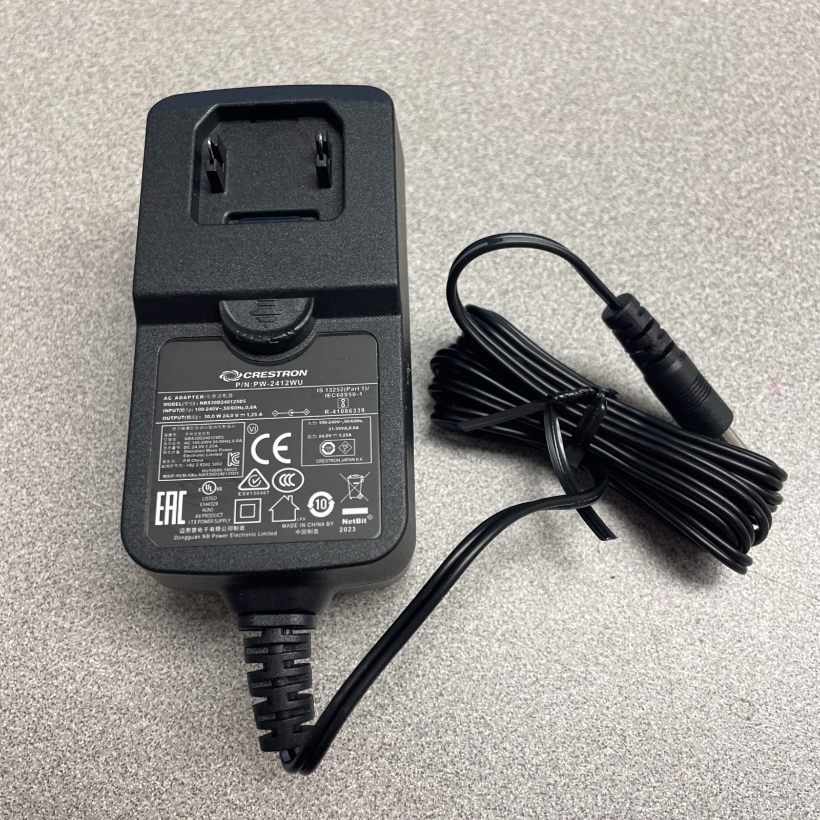 NEW Crestron AC Adapter NBS30D240125D5 30W 24V 1.25A Charger