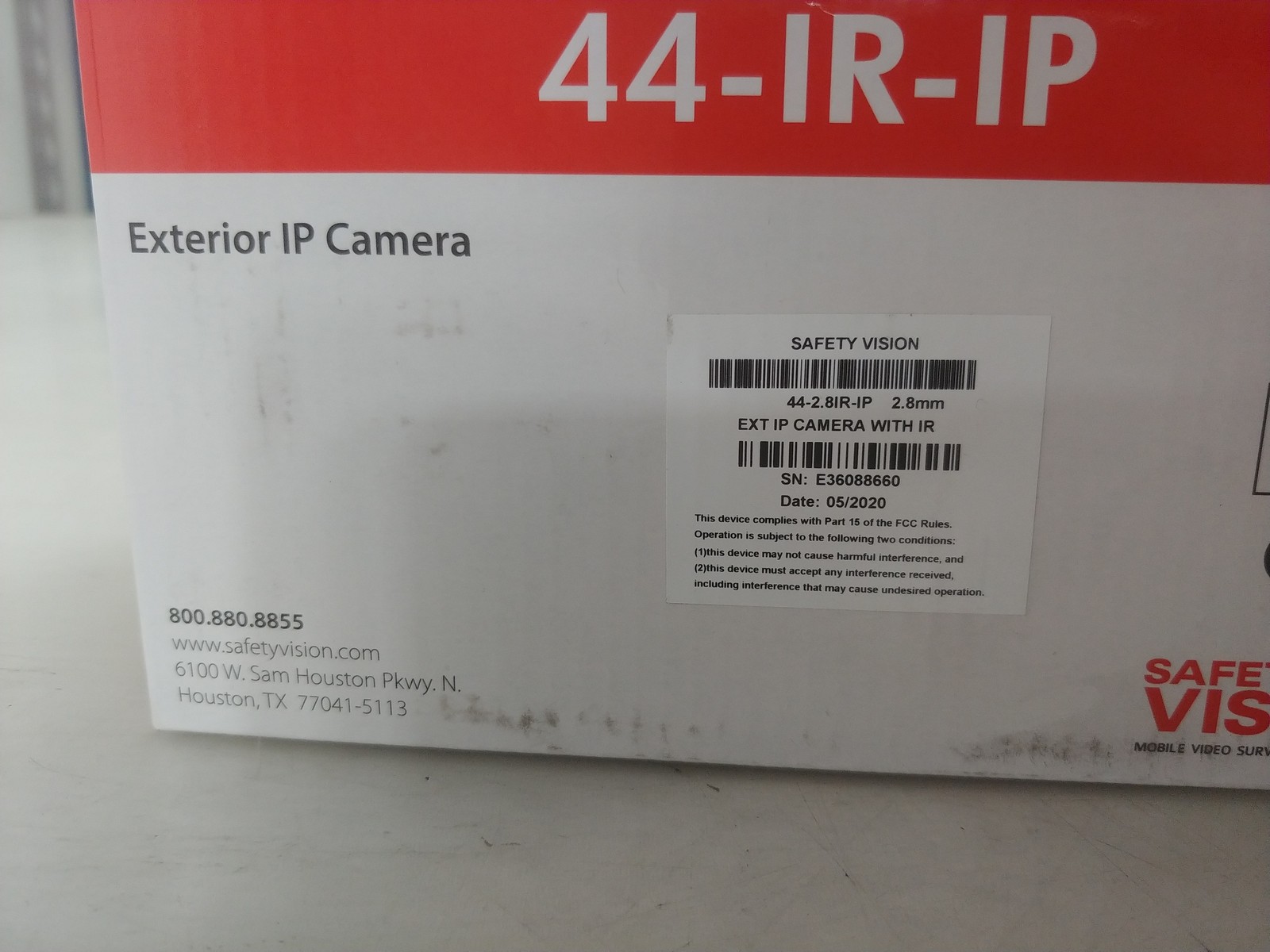 New SAFETYVISION 44-2.8IR-IP 44 SERIES EXTERIOR CAMERA
