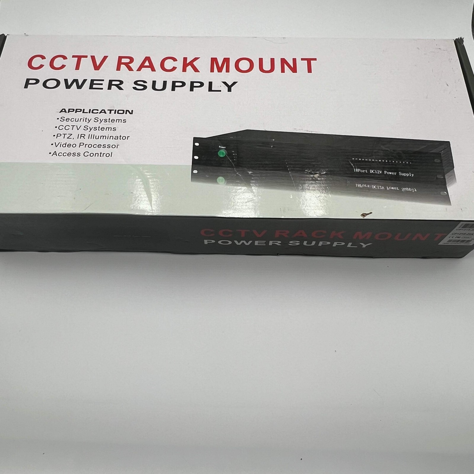 18 Channel Rack Mountable CCTV Power Supply Box, 1.5U, 12V DC, 18 Ports 10A New