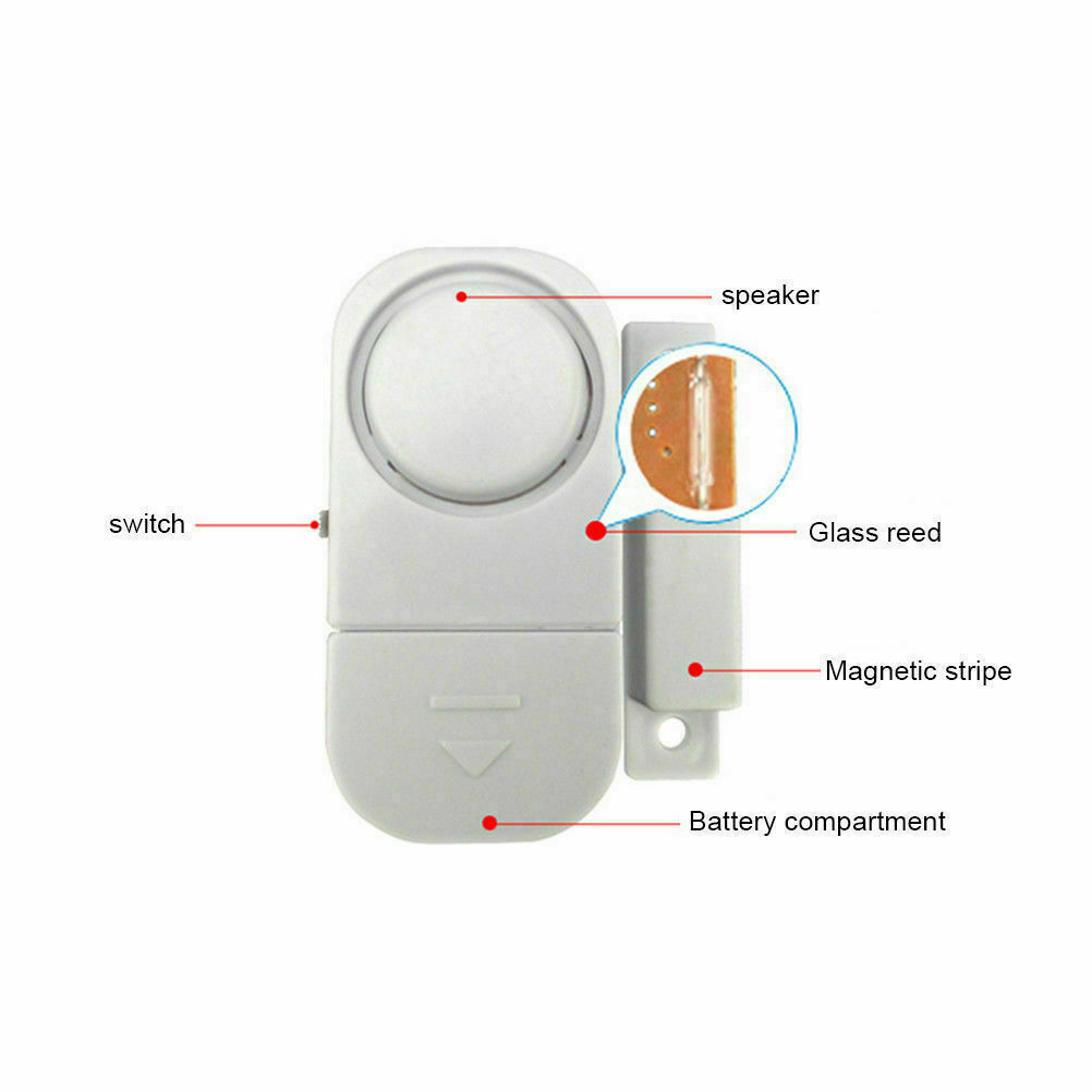 Lot of 10 Wireless Security/Against The Unwanted Intruder/Super Loud 90dB Alarm