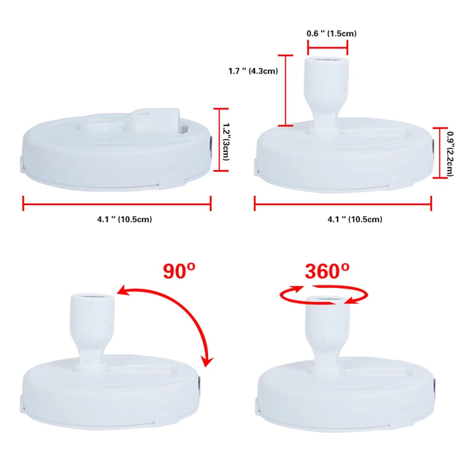 HAMVIDNE Wireless LED Spotlight, Battery Operated Picture 2 Pack, Pure White