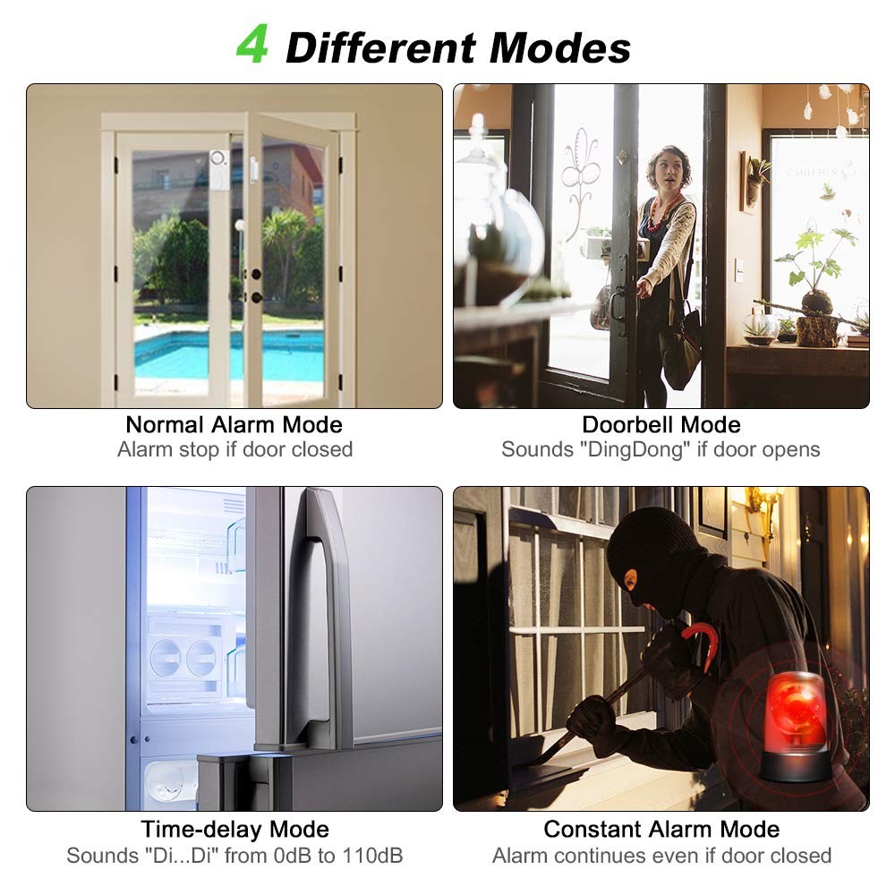 WSDCAM Freezer Door Alarm with Delay When Left Open, 3.4*1.7*0.6 inch, white