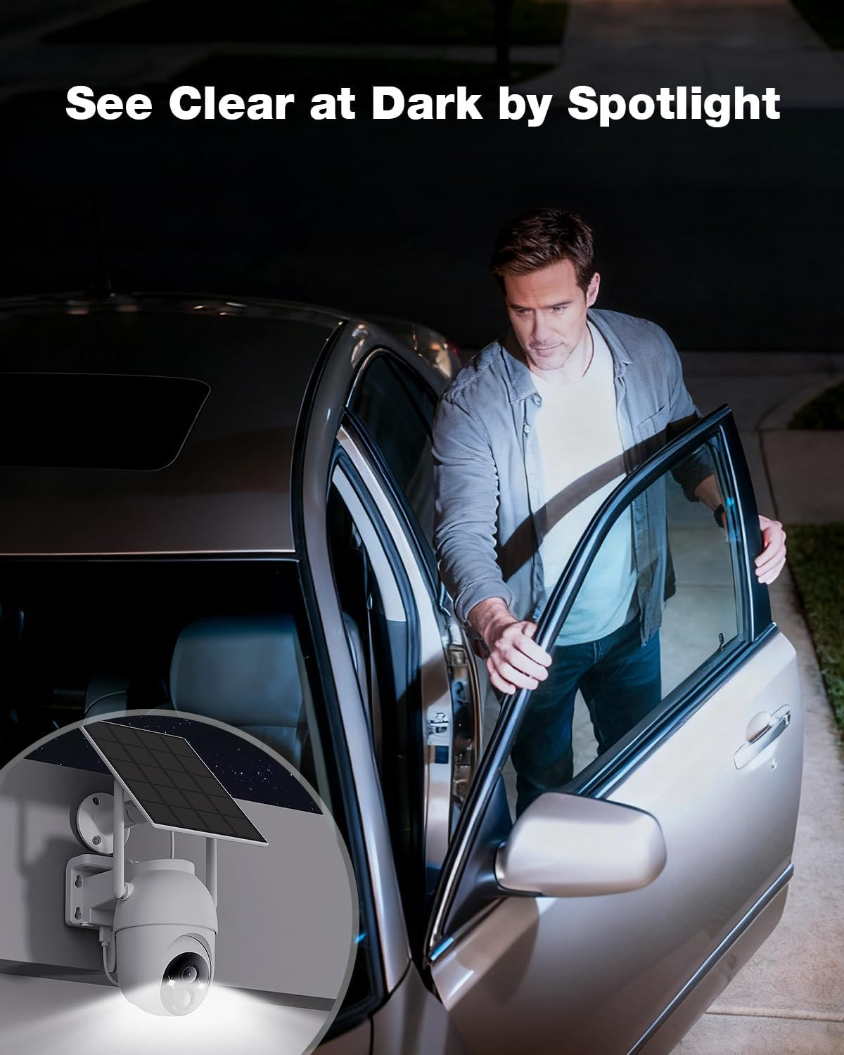 Solar Security Cameras Wireless Outdoor with Built-In Local Storage, No Subscrip
