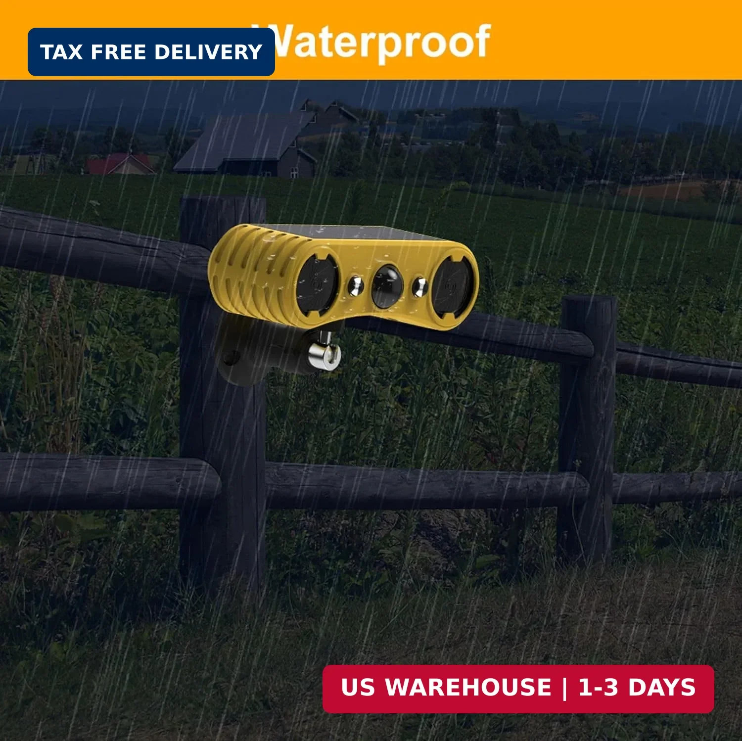 HULPPRE Solar Outdoor Motion Sensor Alarm,13 Sounds,Loud Noise Maker | Including