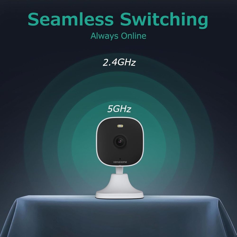 4MP Outdoor Indoor Security Cameras for Home 2.4g/5g Cameras Wired, 2PCS