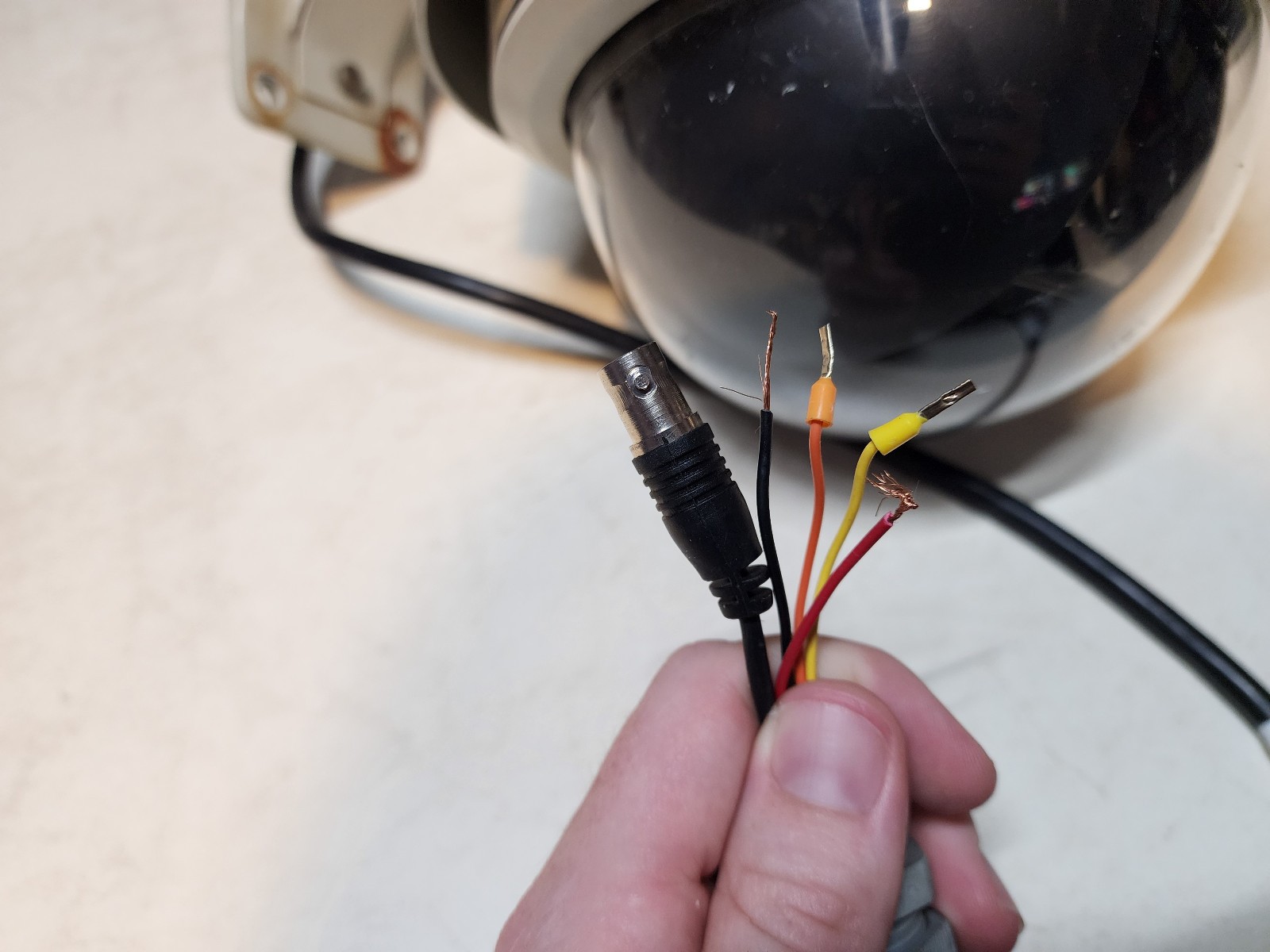 Pelco D Auto-Tracking PTZ Security Camera – Turns on, outputs video, and rotates