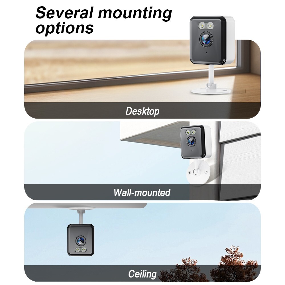 Security WiFi Camera 3MP Color Night Vision 2-Way Audio Home Indoor Surveillance