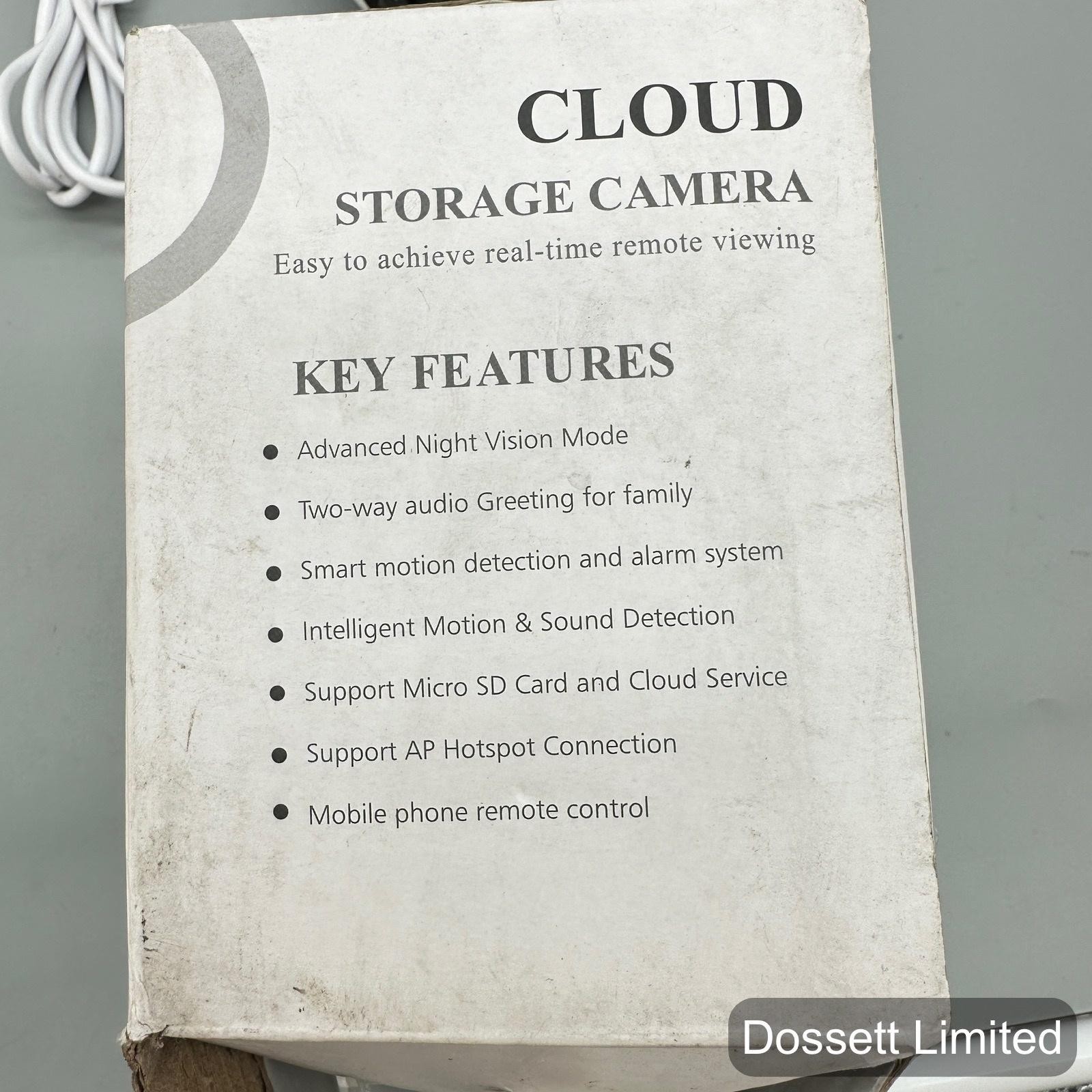 Cloud Storage SmartCam Wi-Fi PTZ Indoor IP Camera White Night Vision Wireless