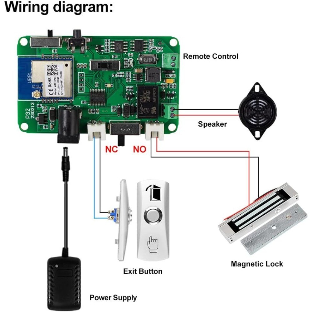 Smart Phone APP Unlocking Access Control System Kit with Remote Controllers