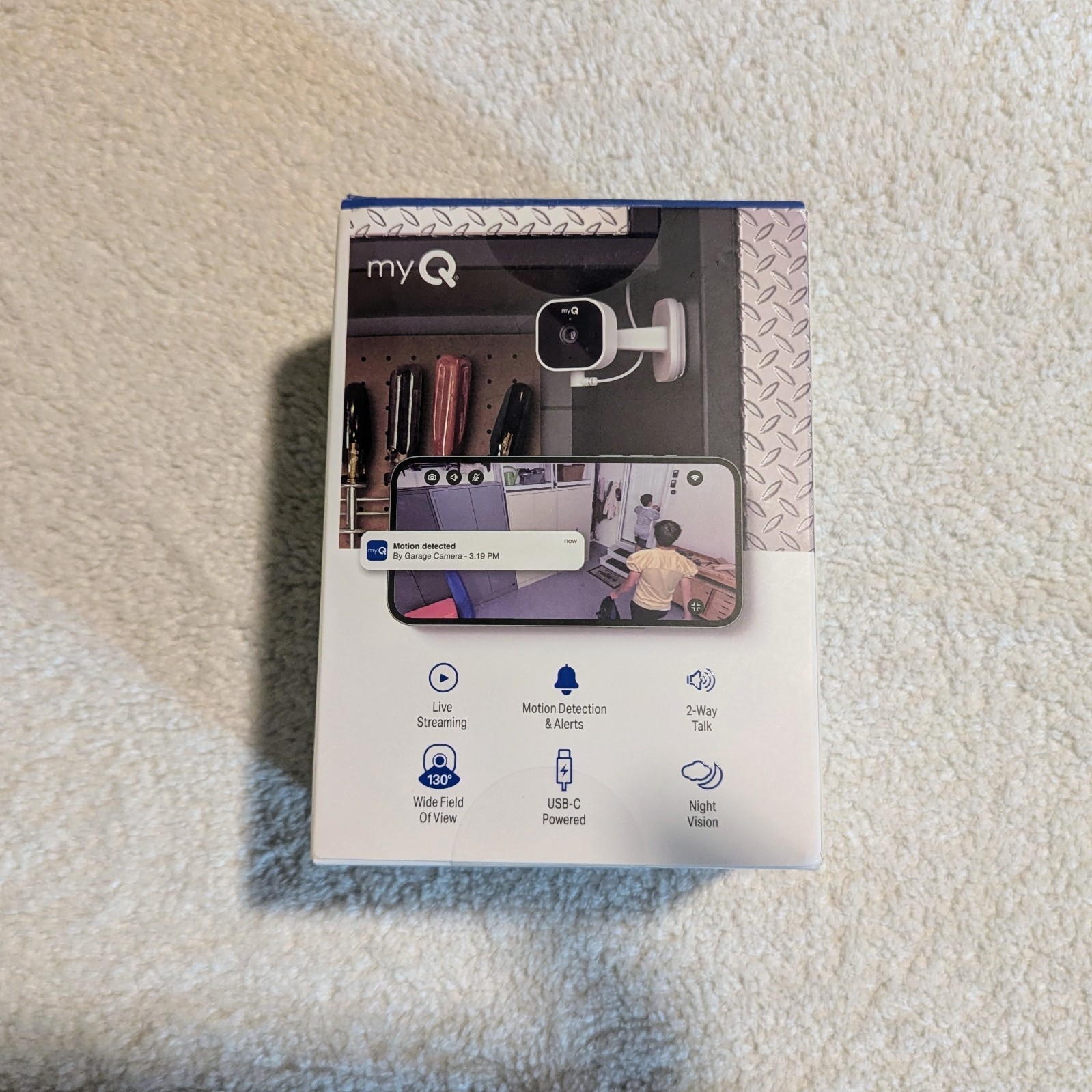 Chamberlain myQ Smart Garage Hub HD 1080p Wi-Fi Security Camera White MYQ-G0401