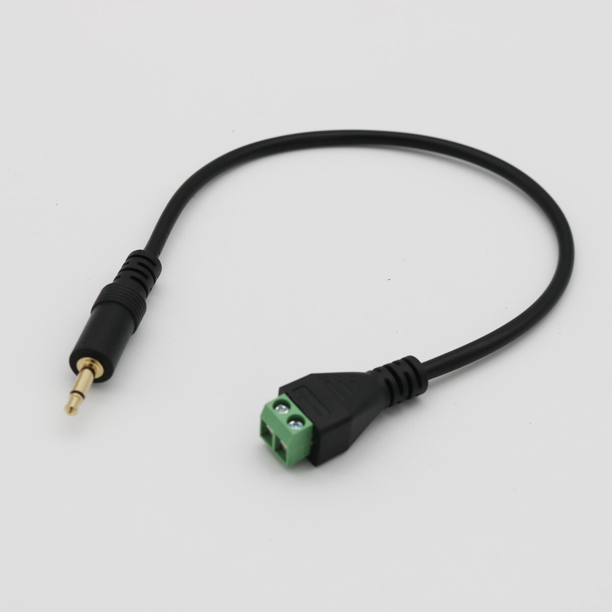3.5mm Mono TS Male To 2 Pin Way Screw Terminal Block Bolt Speaker Adapter Cable