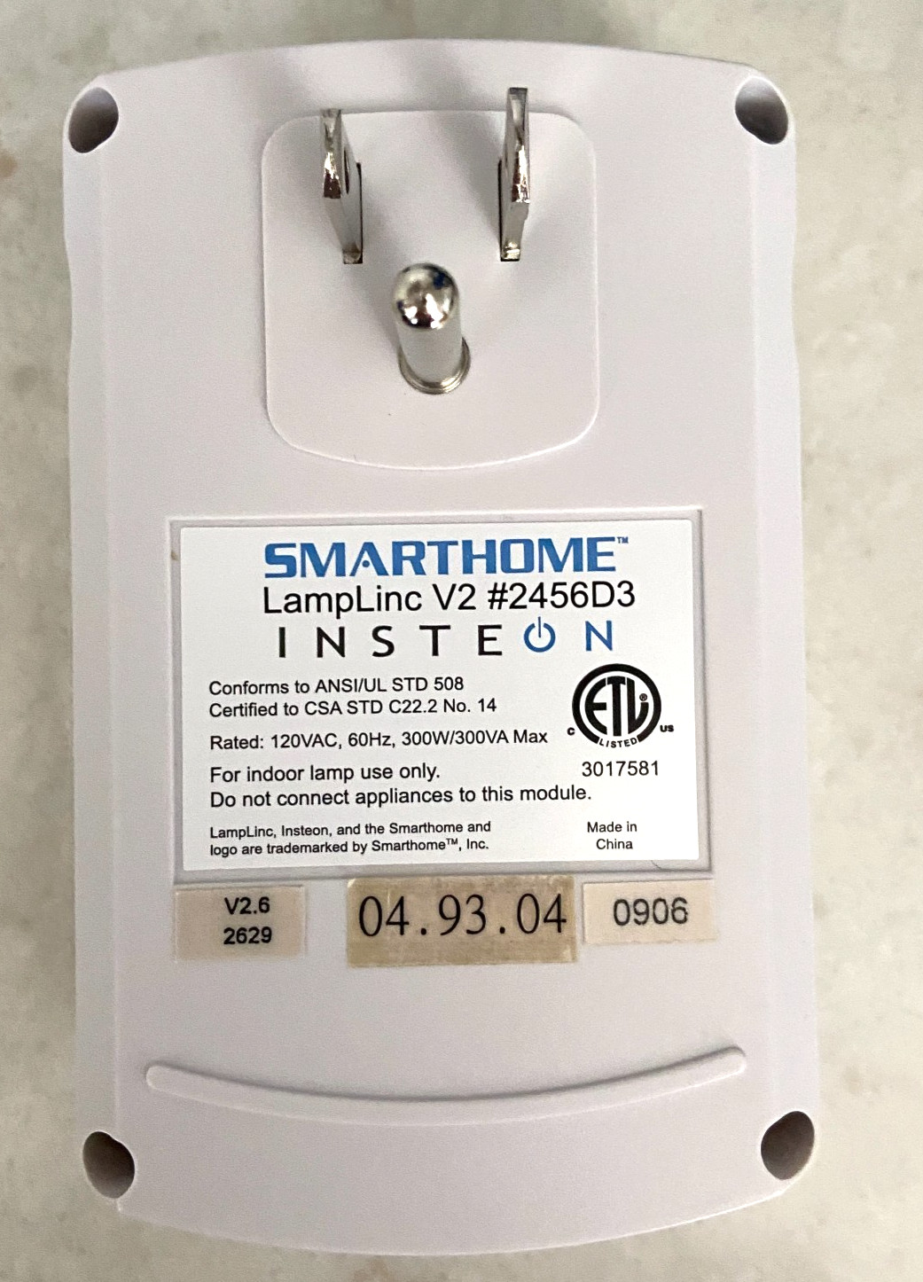 NEW INSTEON Smarthome LampLinc V2 Model 2456D3 Home Automation NIB