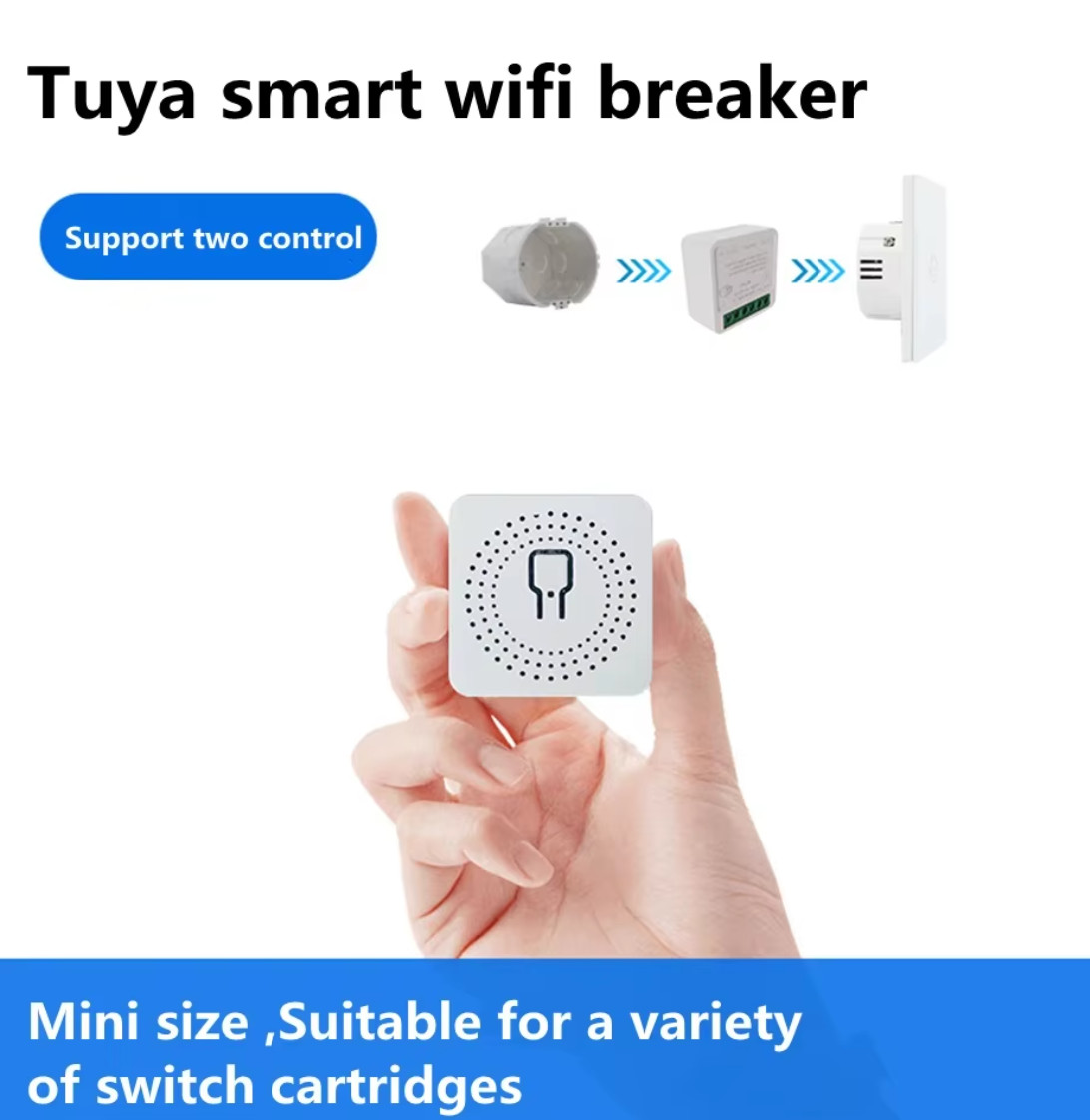 Tuya Mini 16A WiFi Switch Smart Life App 2 Way Control Smart Home Automation