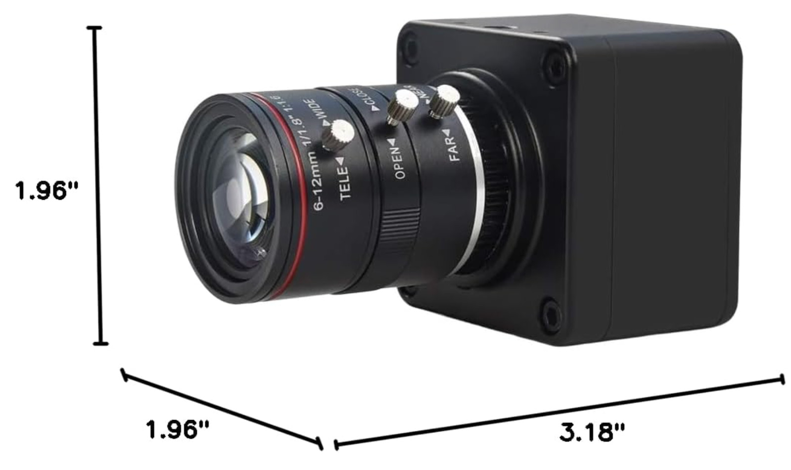 MOKOSE 4K@30fps USB Camera with 6-12mm Varifocal Manual Lens Webcam UVC Free